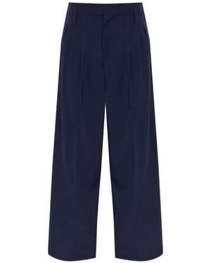 KENZO Pantalon À Taille Ceinturée - Blue