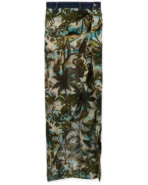 DSquared² Gonna Midi Con Stampa - Verde