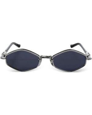 Chrome Hearts Geometric-Frame Sunglasses - Blue
