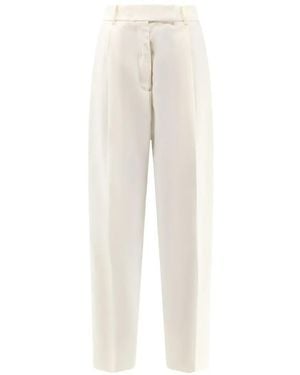 Rohe Pleated Tailored Trousers - White