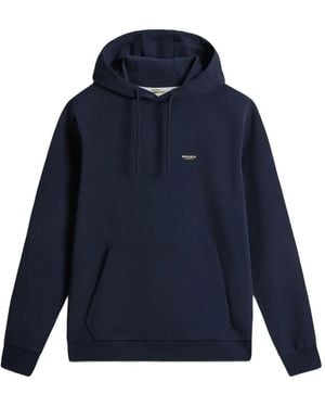 Woolrich Logo Interlock Hoodie - Blue