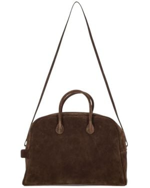 The Erose Suede Handbag - Brown