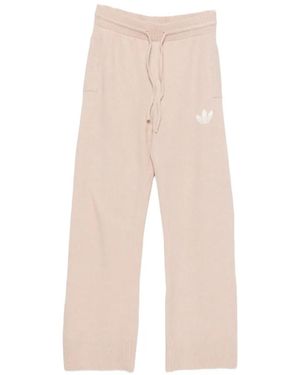 adidas Logo-Embroidered Drawstring Track Pants - White