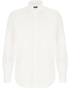 Barba Napoli Long-Sleeve Button-Down Shirt - White