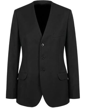 Jil Sander Collarless Single-Breasted Blazer - Black