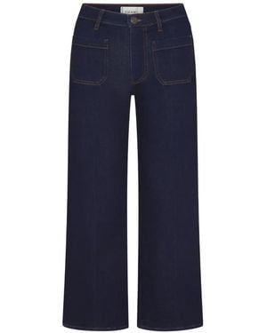 FRAME Vaqueros Anchos Con Bolsillo De Parche - Azul