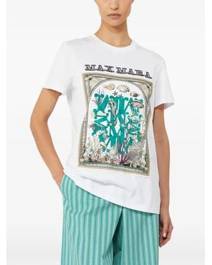 Max Mara Graphic-Print T-Shirt - Green