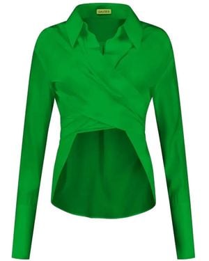 GAUGE81 Sabinas Silk Wrap Shirt - Green