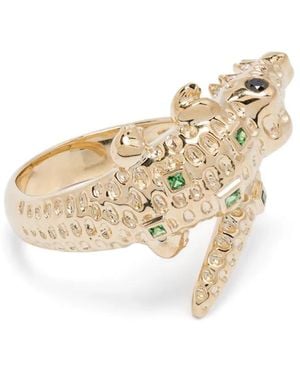 Yvonne Léon Crocodile マルチストーン リング 9kイエローゴールド - ナチュラル