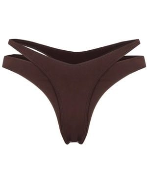 Mugler Bikinihöschen Im Layering-Look - Braun