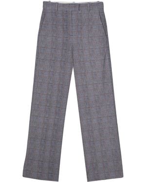 Circolo 1901 Check-Pattern Straight-Leg Trousers - Grey