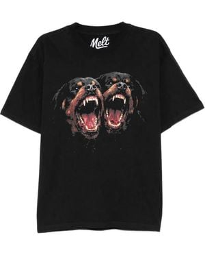 Melt Dog-Print T-Shirt - Black