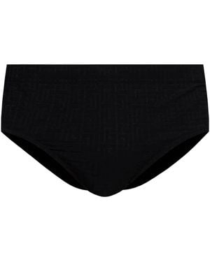 Balmain Geometric-Pattern Swim Trunks - Black