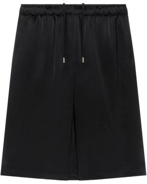 Courreges Sports Back Panel Shorts - Black