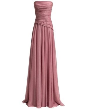 Gemy Maalouf Schulterfreies Abendkleid Mit Schimmerndem Finish - Pink