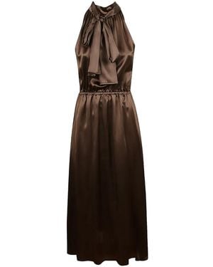 CRI.DA Midikleid mit Schleifenkragen - Weiß