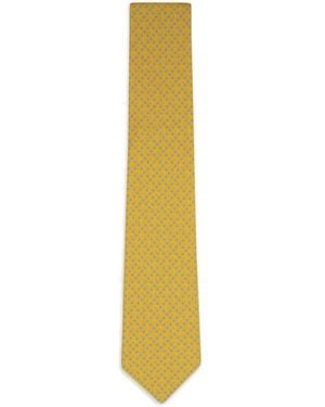 Ferragamo Floral-print tie - Blanco