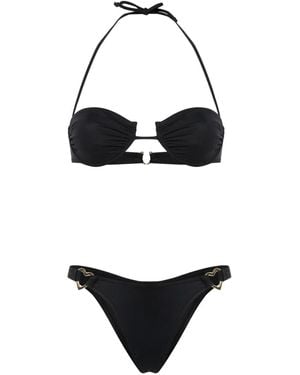 ROTATE BIRGER CHRISTENSEN Bikini Mit Ring - Schwarz