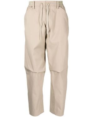 Fumito Ganryu Drawstring-Waist Tapered Pants - Natural