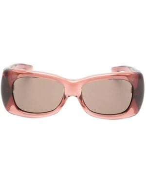 Saint Laurent Howl Rectangle-Frame Sunglasses - Pink