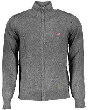 U.S. Grand Zip-Up Cotton Jumper - Grey