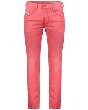 DIESEL Button Skinny Jeans - Red
