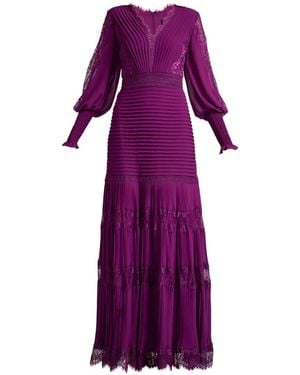 Tadashi Shoji Pleated Maxi Dress - Purple