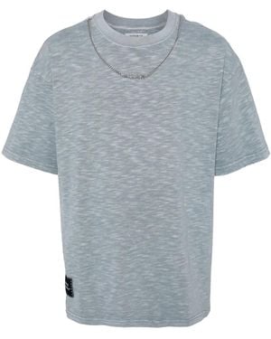 Musium Div. T-Shirt Mit Kettenkragen - Blau