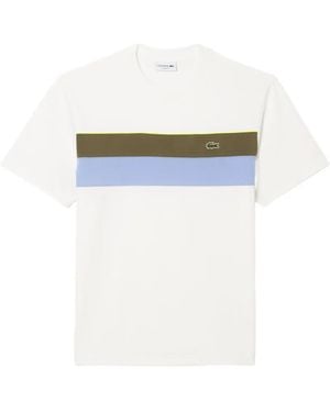 Lacoste Panelled crew-neck T-shirt - Weiß