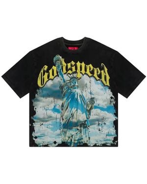 Godspeed Liberty Graphic-Print T-Shirt - Green