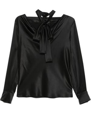 Max Mara Blusa Drapeada - Negro