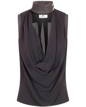 Elisabetta Franchi Sleeveless Shirt - Blue