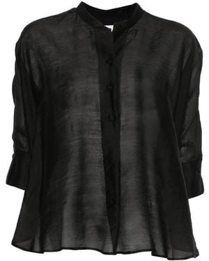 Trame Auree Stand-Collar Shirt - Black