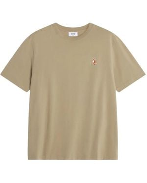 Maison Kitsuné T-Shirt Con Ricamo Volpe - Neutro