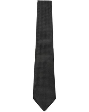 Emporio Armani Cravatta Testurizzata - Bianco