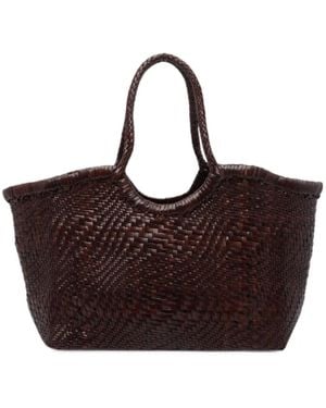 Dragon Diffusion Nantucket Woven-Leather Tote Bag - Brown
