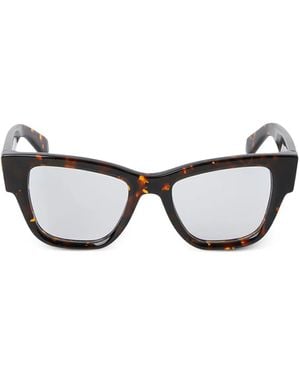Off-White c/o Virgil Abloh Lunettes De Vue À Monture Géométrique - Marron