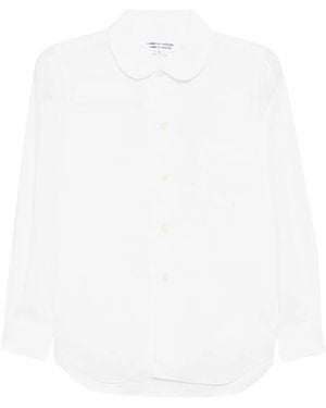 Comme des Garçons Peter Pan-Collar Long-Sleeve Shirt - White