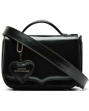 Sarah Chofakian Bandolera Seoul con charm de corazón - Negro