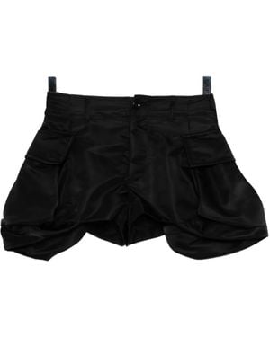 Sacai Puffball-Hem Shorts - Black