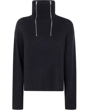 Pierantoniogaspari Zip Turtleneck Knitwear - Blue
