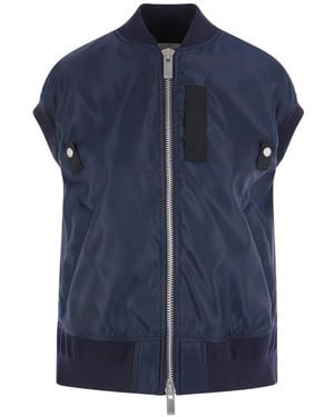 Sacai Zip-Up Vest - Blue
