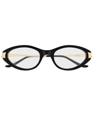 Cartier Oval-Frame Glasses - Black