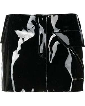 1017 ALYX 9SM Logo Pvc Mini Skirt - Women's - Polyester/polyurethane - Black