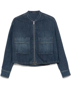 Luisa Cerano Bomberjacke Im Jeans-Look - Blau