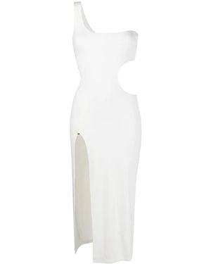 Nissa One-Shoulder Cut-Out Midi Dress - White