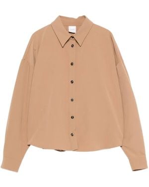 Caliban Button-Front Collared Shirt - Natural