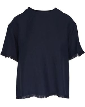Antonelli T-Shirt Con Frange - Blu