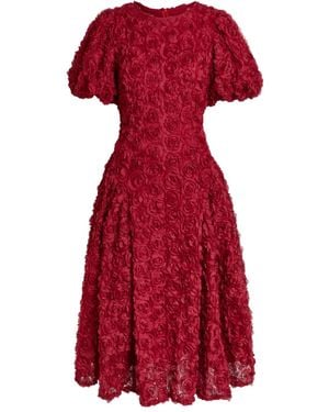 Sister Jane Vestido Midi Con Motivo Floral - Rojo