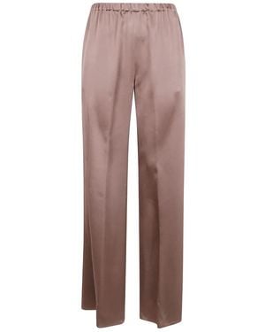 Antonelli Elastic-Waist Pants - Brown